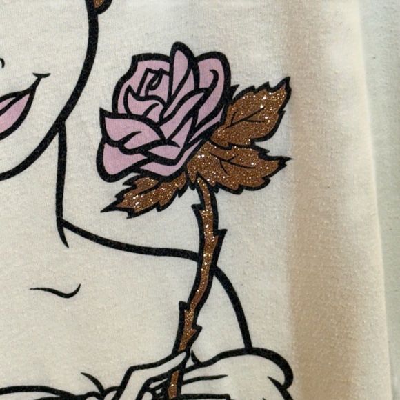 Disney Brains Beauty and Belle Glitter Sleep Shirt - Picture 3 of 9